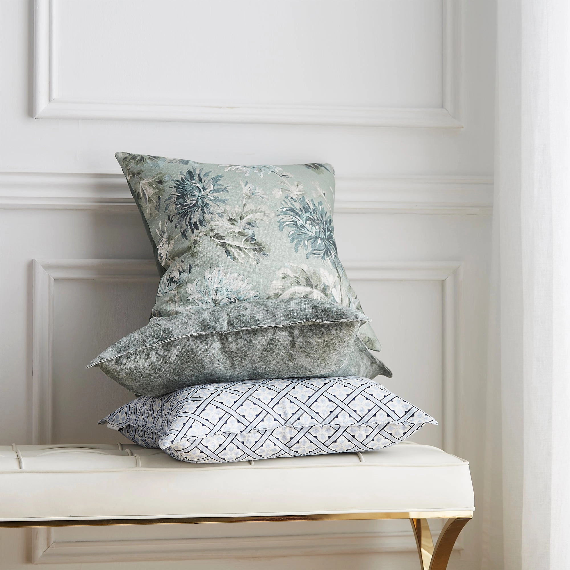 Maryam Hedgerow Green Cushion by Laura Ashley