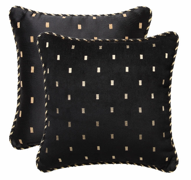 Massimo 45x45cm Filled Cushion Black