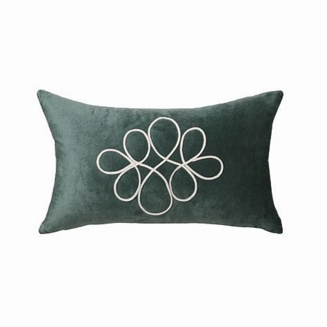 Matisse Eucalyptus Velvet Cushion by Private Collection