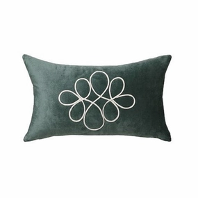 Matisse Eucalyptus Velvet Cushion by Private Collection