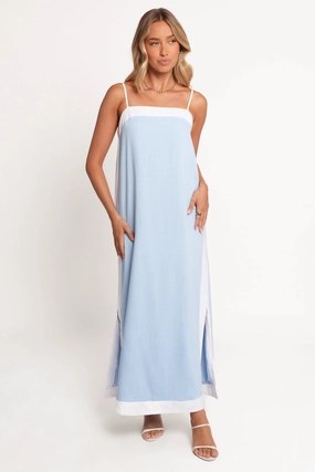Melanie Maxi Dress - Blue/White