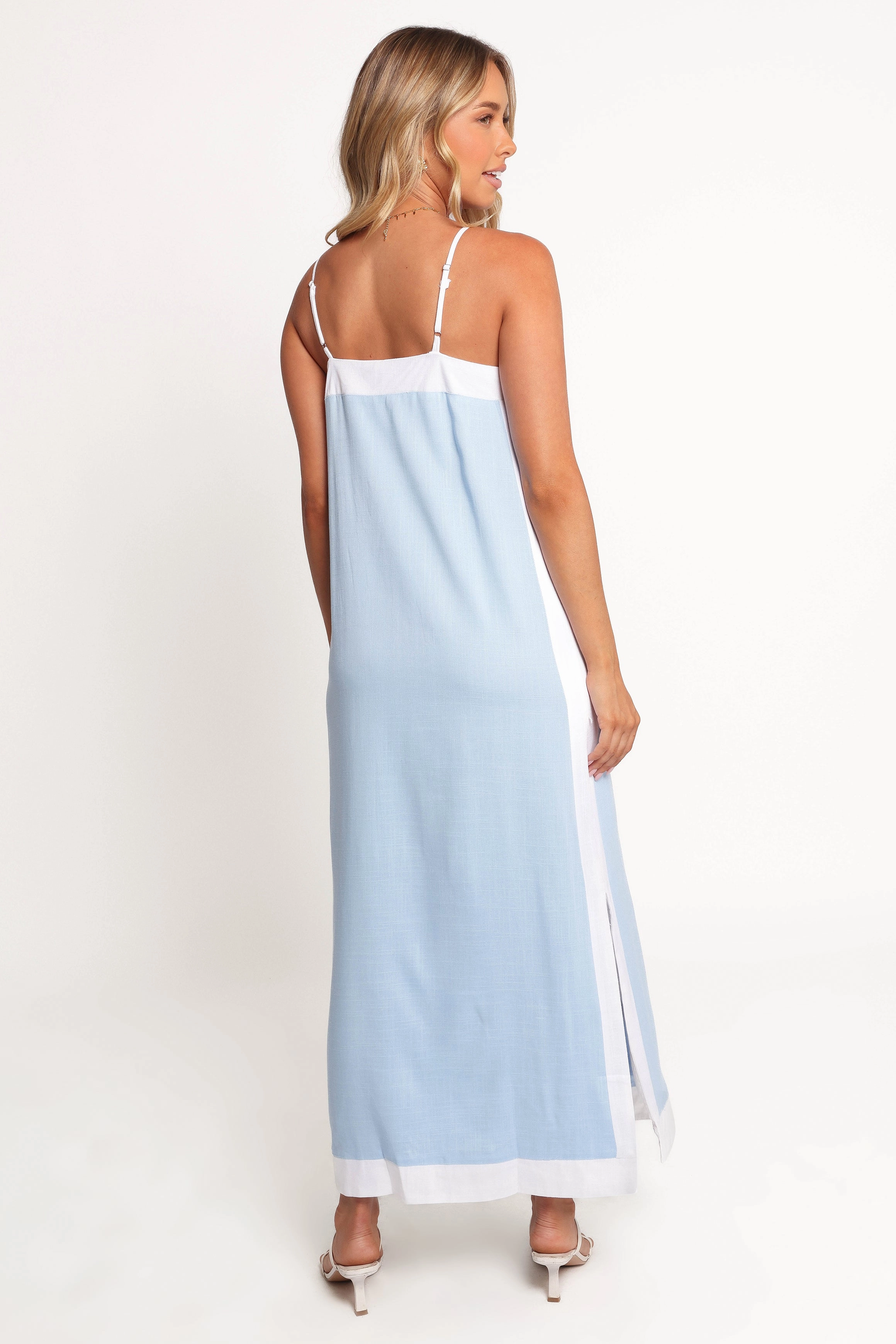 Melanie Maxi Dress - Blue/White