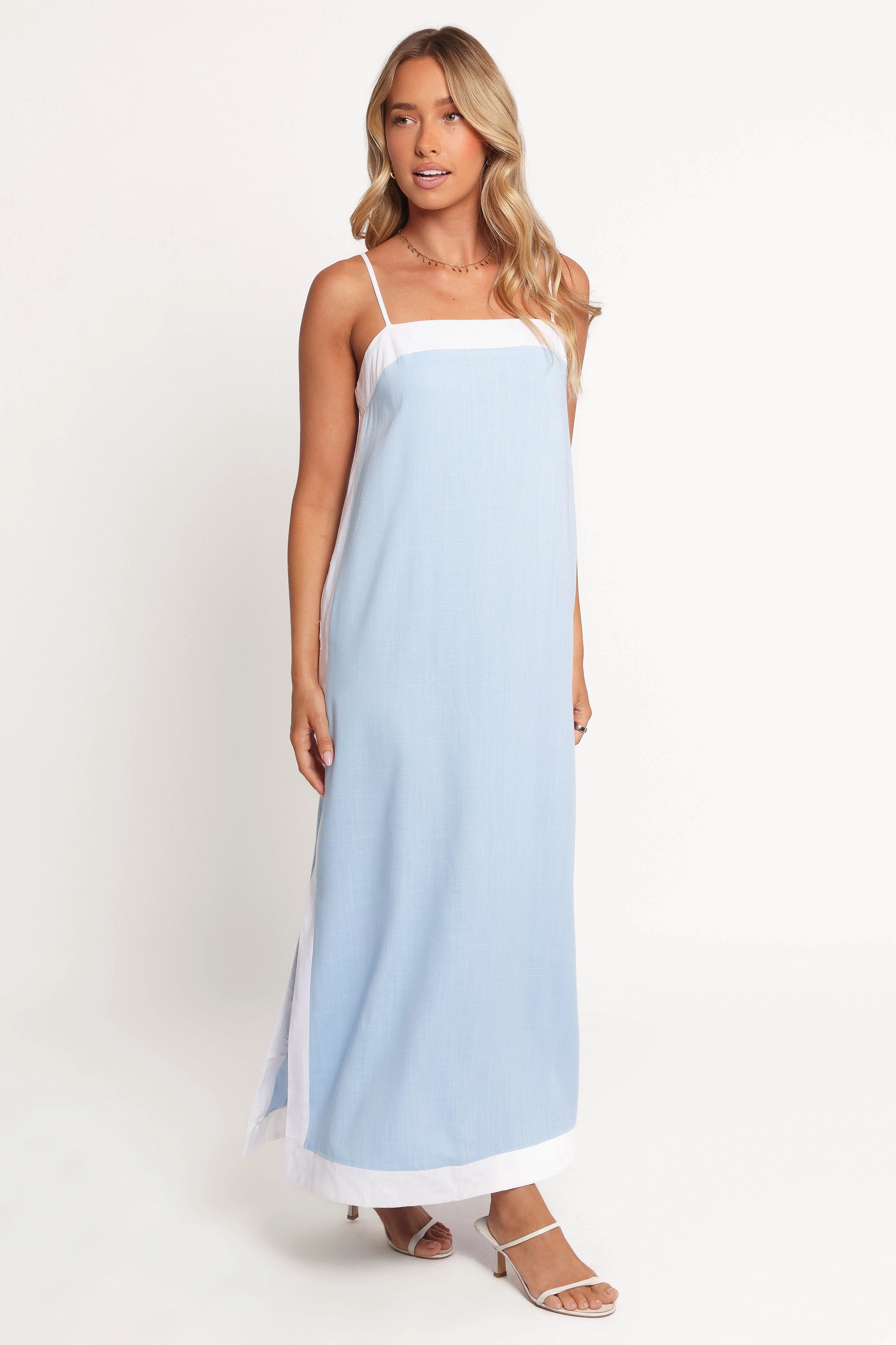 Melanie Maxi Dress - Blue/White