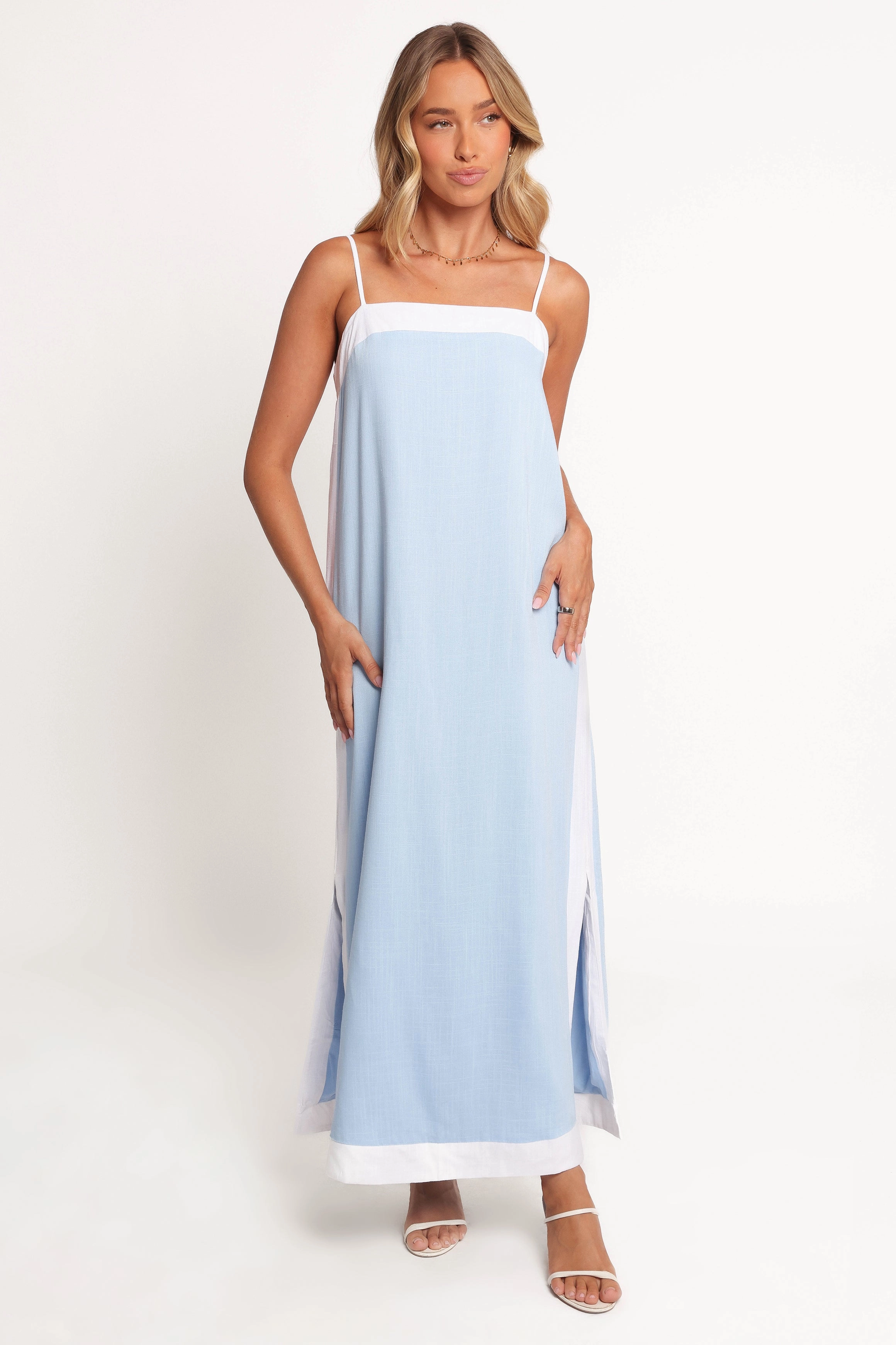 Melanie Maxi Dress - Blue/White