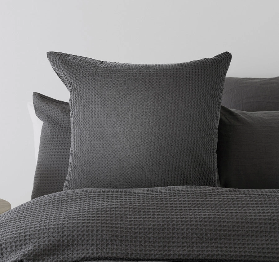 Melville European Pillowcase Charcoal