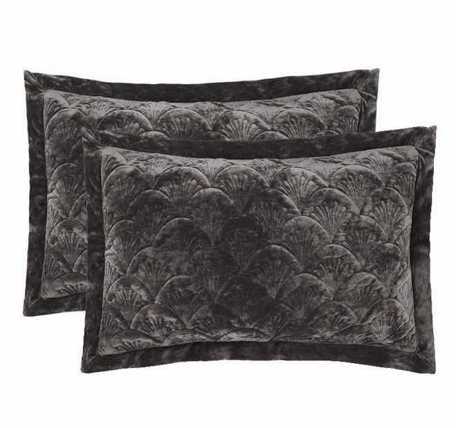 Meyer Standard Pillowsham Pair Charcoal