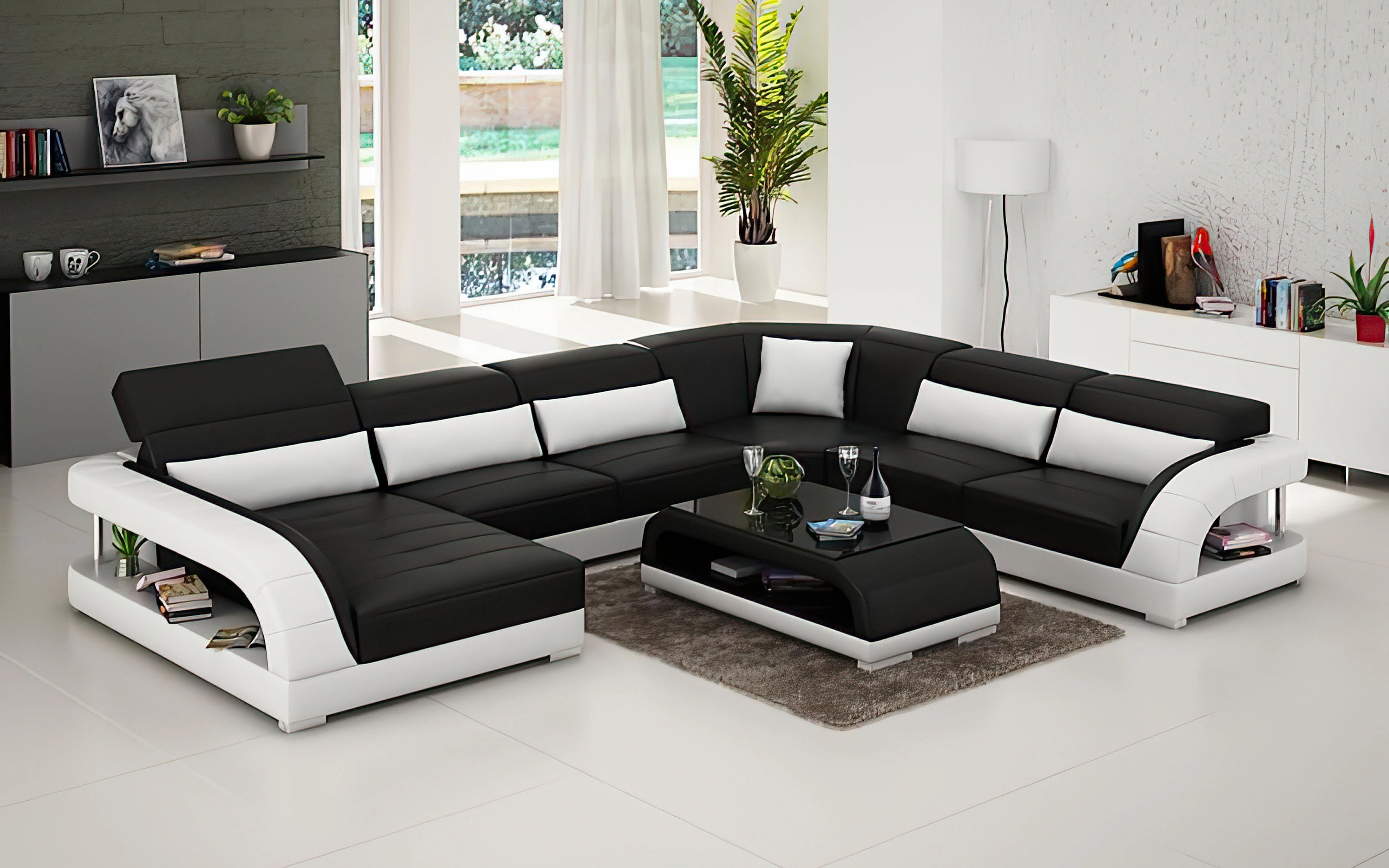 Monte Modern U-Shape Leather Sectional
