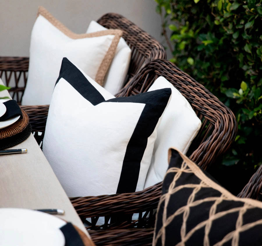 Mykonos Blanc 50x50cm Filled Cushion White