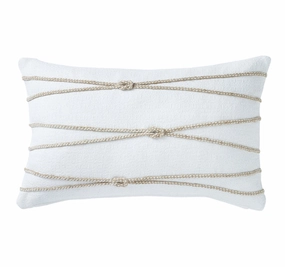 Mykonos Rope 30x50cm Filled Cushion White