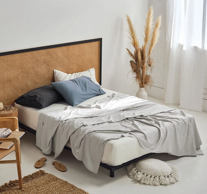 Nara 400THC Bamboo Cotton Mega Sheet Set Range Charcoal