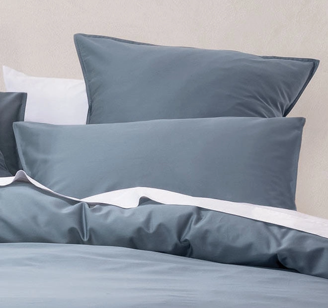 Nara 400THC Bamboo Cotton Standard Pillowcase Bluestone