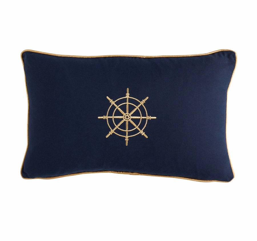 Nautical 30x50cm Filled Cushion Navy