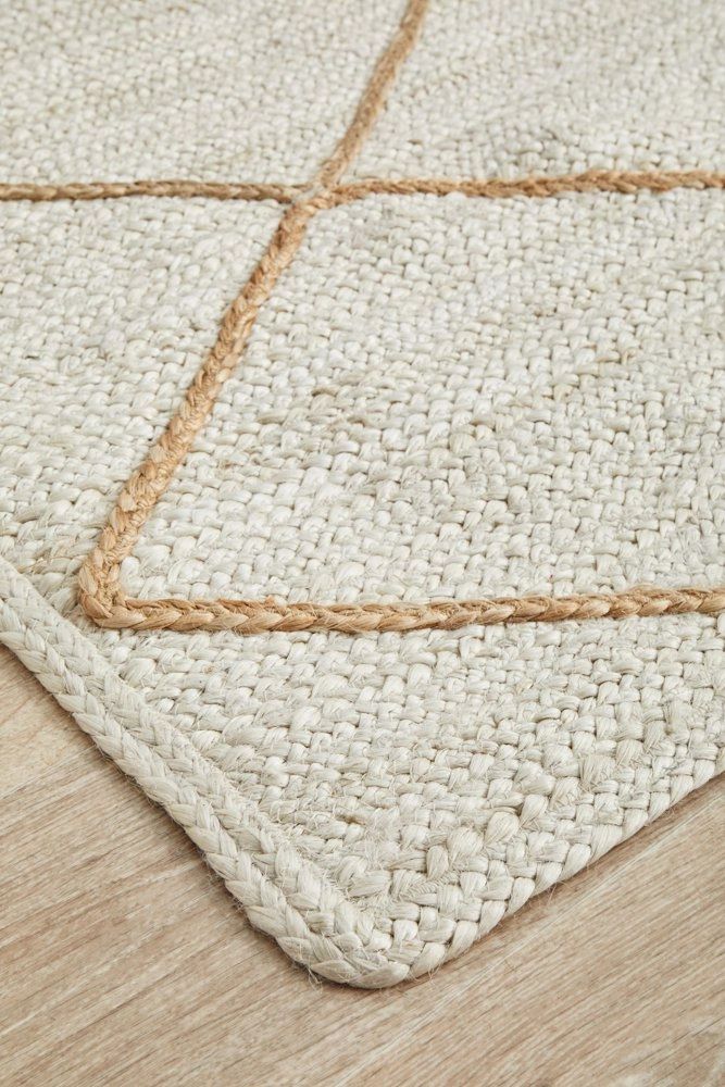 Noosa 222 Runner Rug (White) by Rug Culture