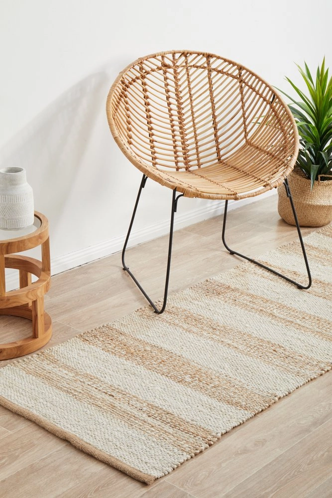 Noosa 555 Runner Rug (Natural White) by Rug Culture