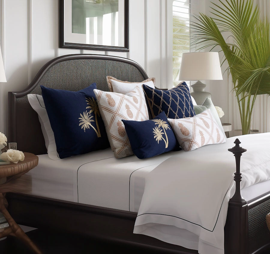 Noosa Tropics 30x50cm Filled Cushion White