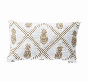 Noosa Tropics 30x50cm Filled Cushion White