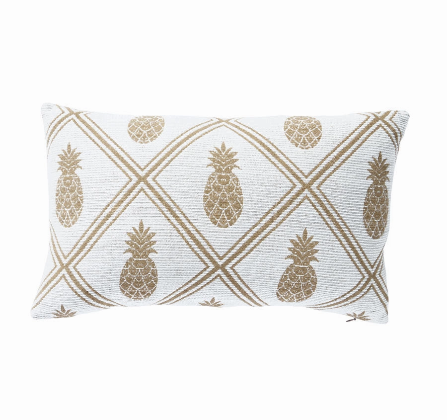 Noosa Tropics 30x50cm Filled Cushion White