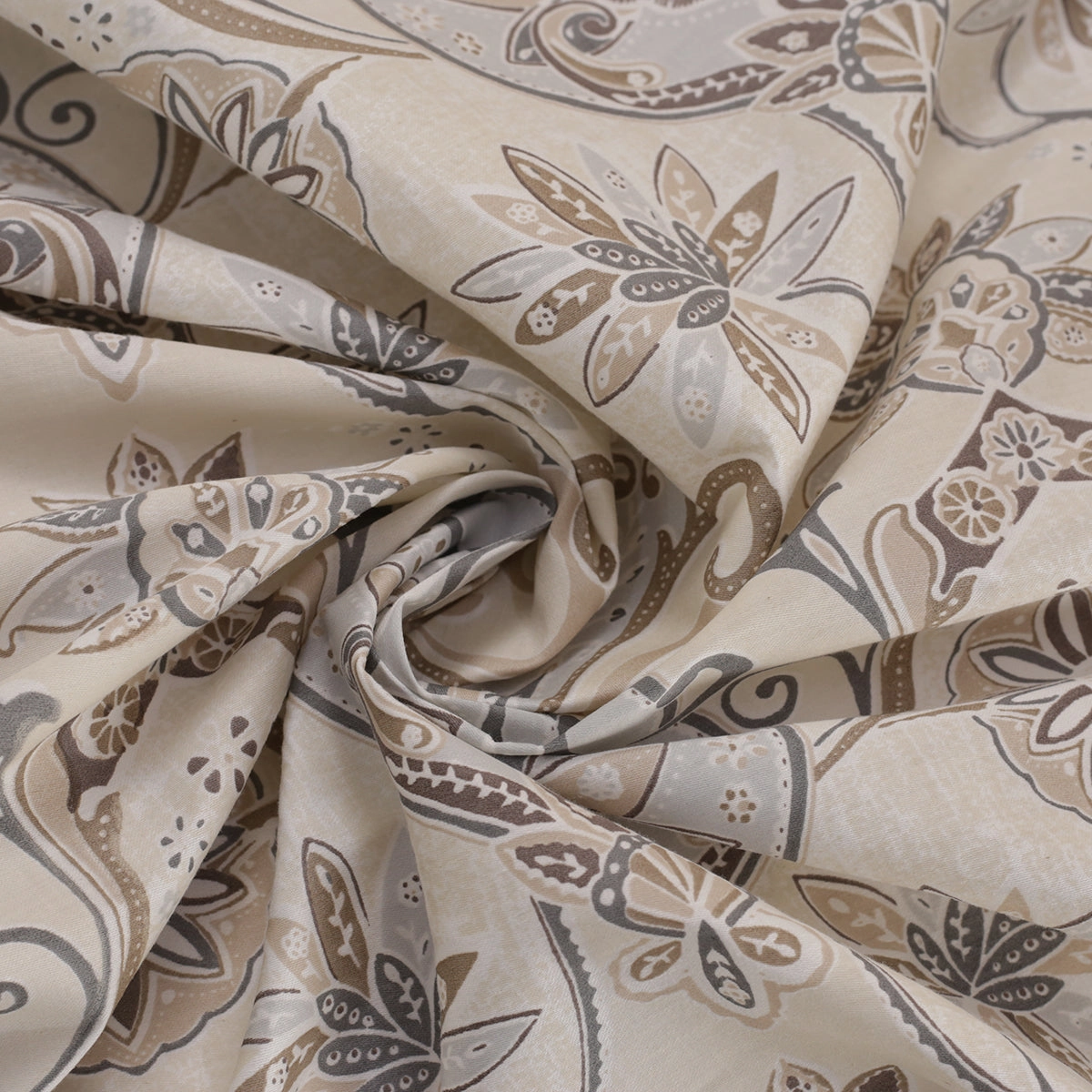 Nouveau Tradition Lawn Rerun Neutral Bed Sheet with Pillow Case