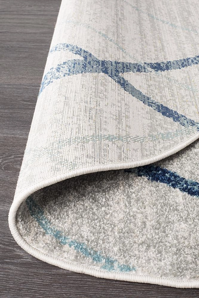 Oasis 452 Round Rug (Blue) by Rug Culture