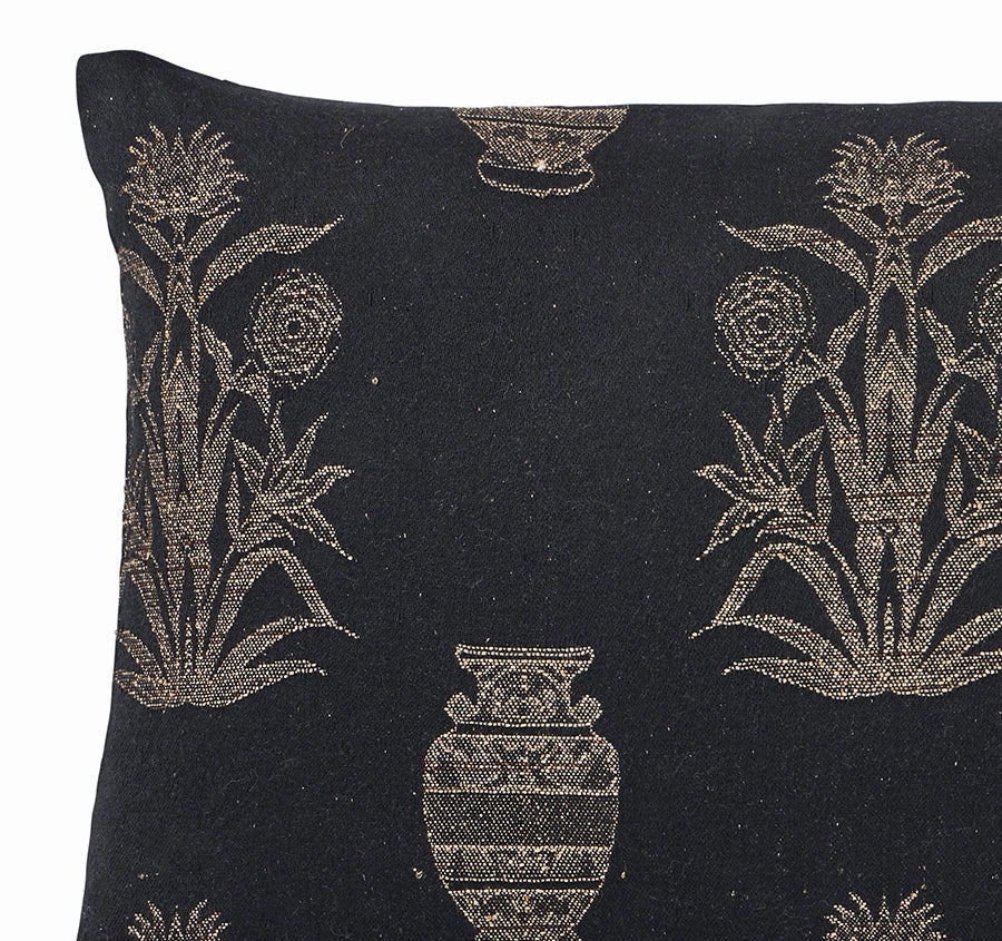 Olympia Palm 30x50cm Filled Cushion Black