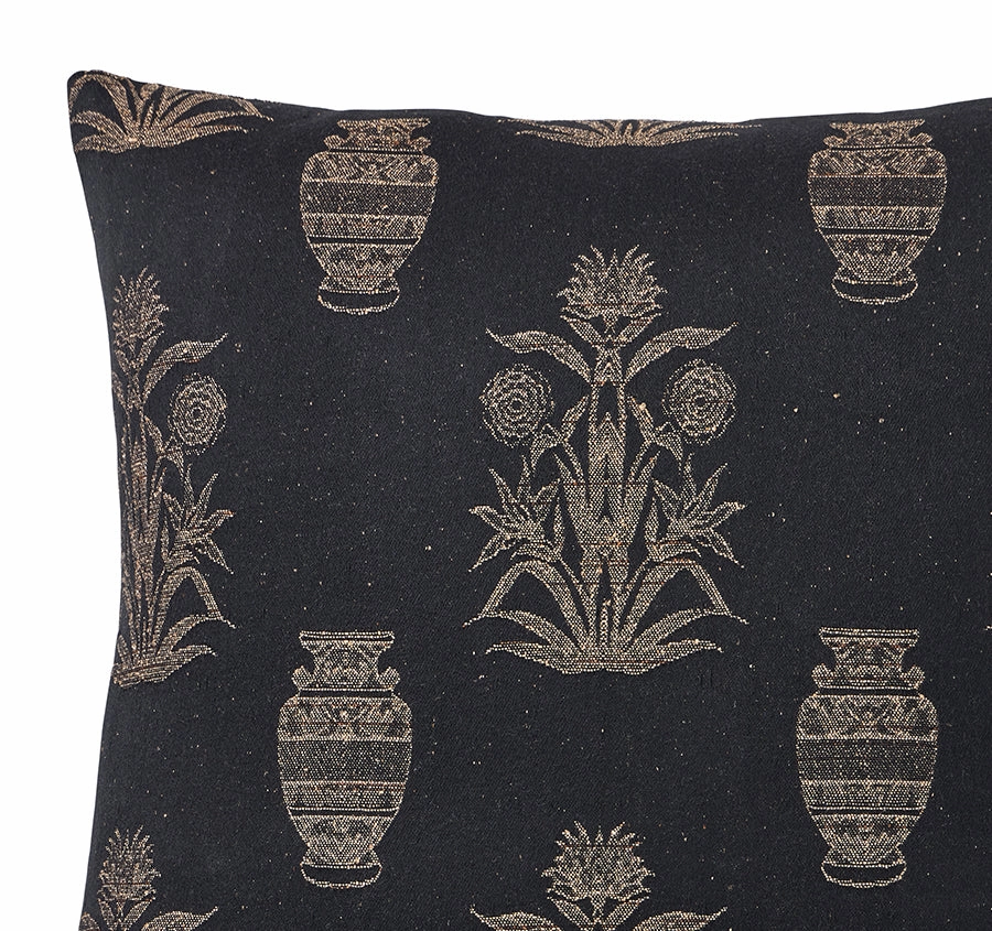 Olympia Palm 50x50cm Filled Cushion Black