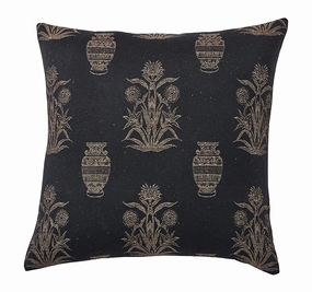 Olympia Palm 50x50cm Filled Cushion Black