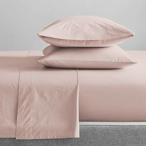 Organic Cotton Percale 300TC SEPIA ROSE Sheet Set by Renee Taylor