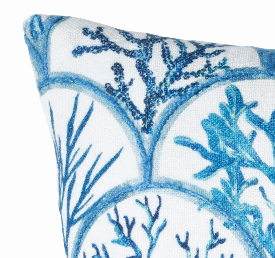 Palm Bleau 50x50cm Filled Cushion Blue