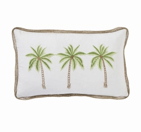 Palmy Isle 30x50cm Filled Cushion Green