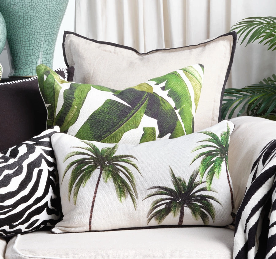 Palmy Isles 30x50cm Filled Cushion Green