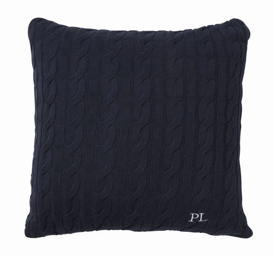 Paloma Cable Knit 50x50cm Filled Cushion Navy
