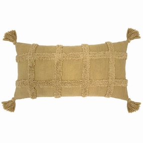 Percy Flax Rectangle Cushion 30 x 60cm by Bambury