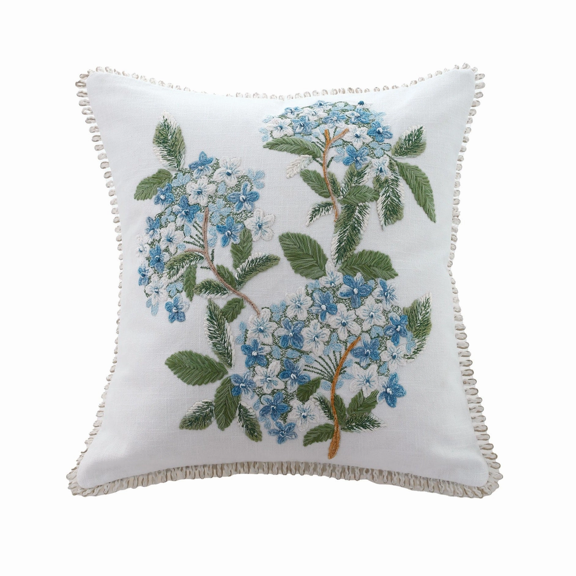 Posy Blue Linen/Cotton Cushion 45 x45cm by MM Linen