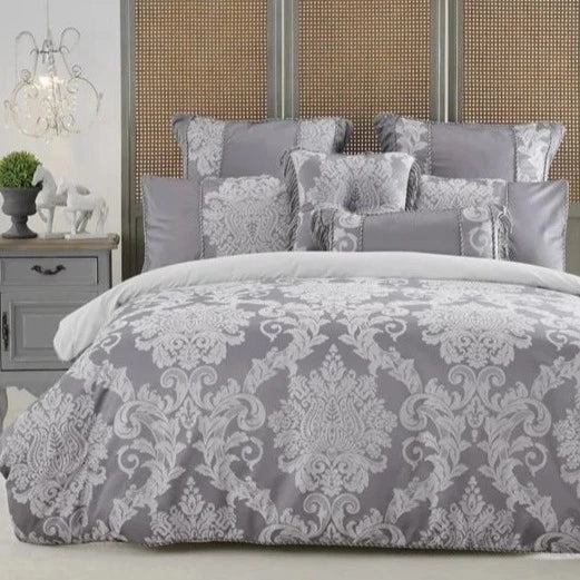 Prescott Silver 43x43cm Filled Cushion by Bianca