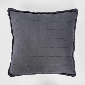 Quilted Cushion Dark Grey by Florabelle