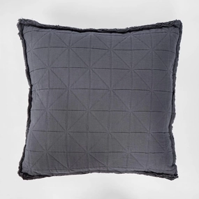 Quilted Cushion Dark Grey by Florabelle