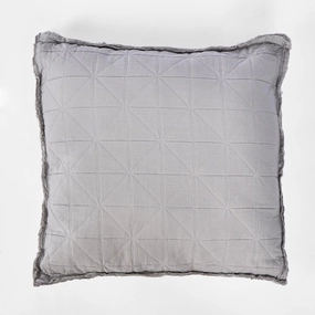 Quilted Cushion Light Grey by Florabelle