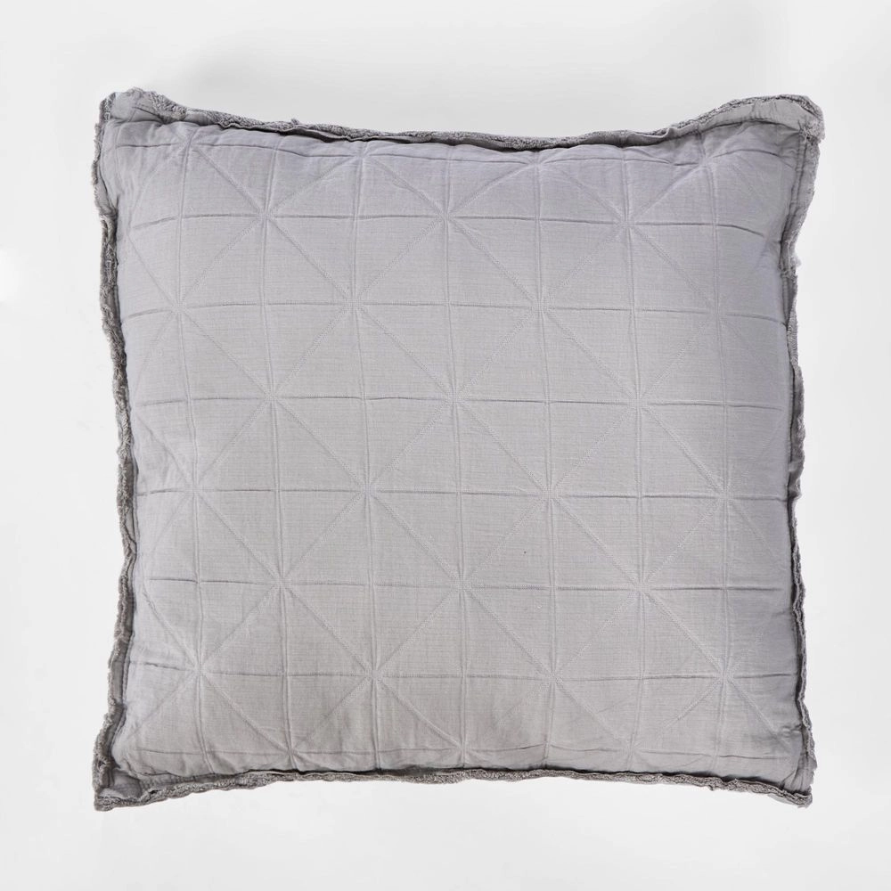 Quilted Cushion Light Grey by Florabelle