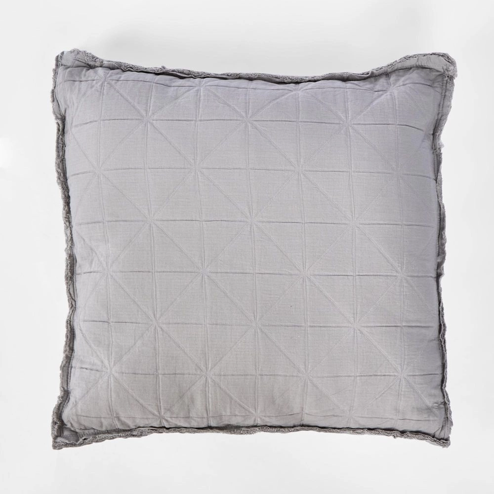 Quilted Cushion Light Grey by Florabelle