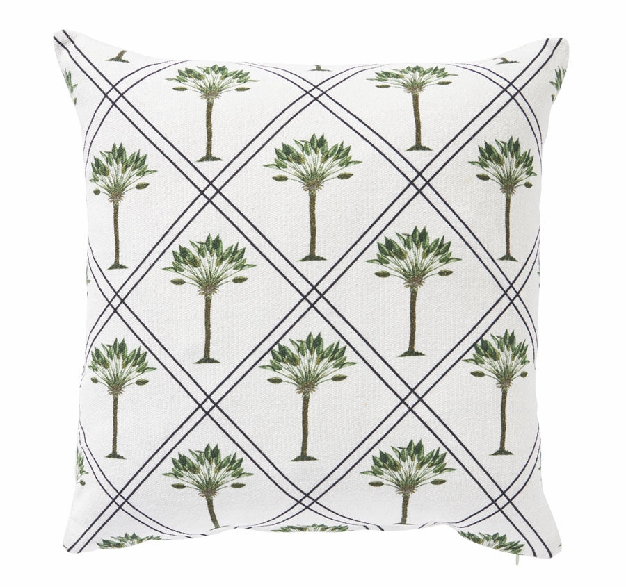 Raffles Palms 50x50cm Filled Cushion Green