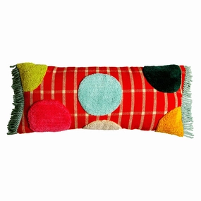 Remi Tufted Cushion - Scarlet