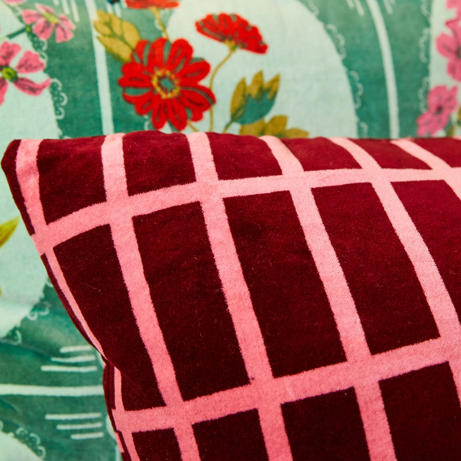 Remi Velvet Cushion - Mahogany
