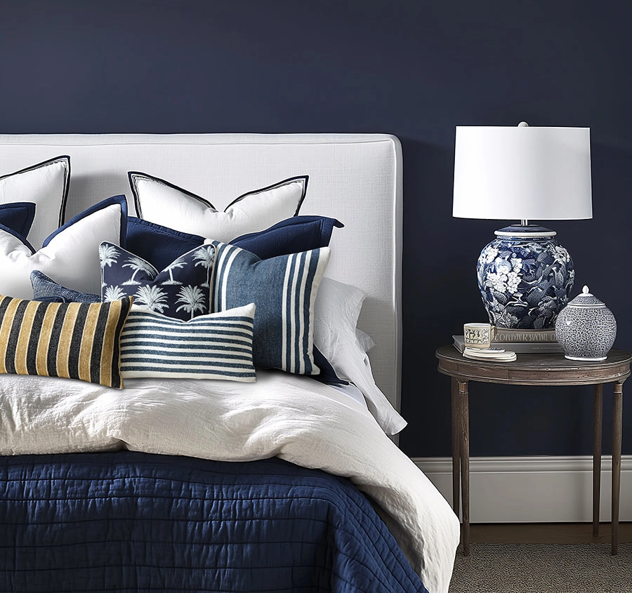 Rhode Island Stripe 30x50cm Filled Cushion Navy