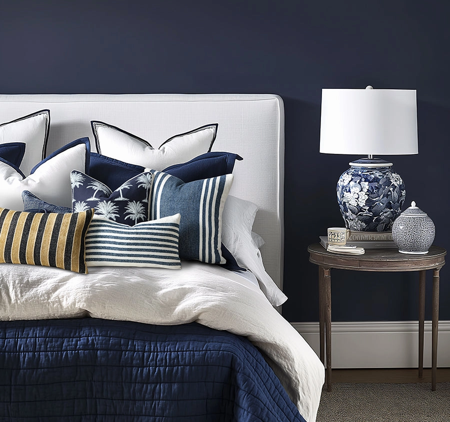 Rhode Island Stripe 50x50cm Filled Cushion Navy