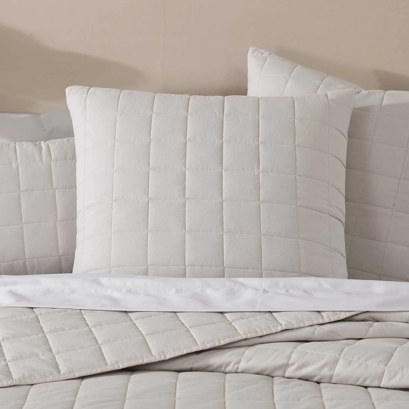 Rhodes Silver European Pillow Sham by Logan & Mason