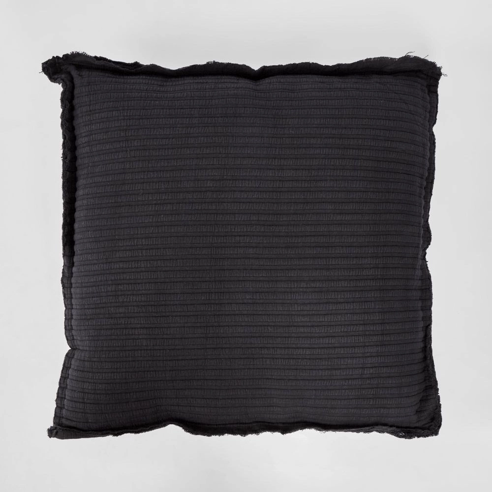 Ribbed Cushion Black by Florabelle