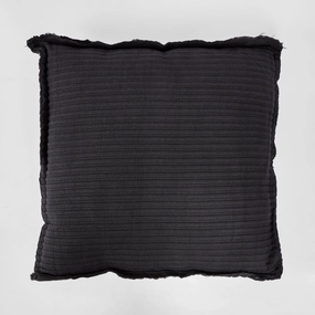 Ribbed Cushion Black by Florabelle