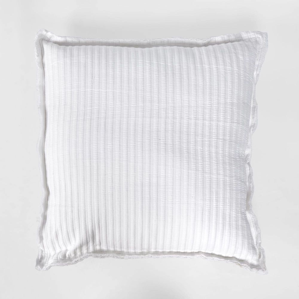 Ribbed Cushion White by Florabelle