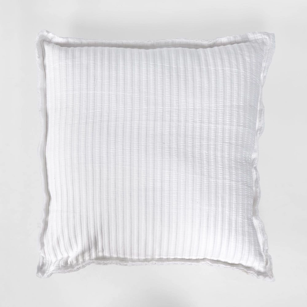 Ribbed Cushion White by Florabelle