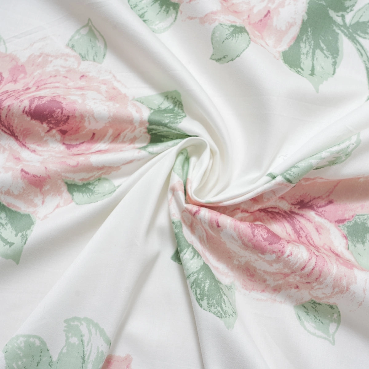 Royal Botanic 200 TC Floral Garden Pink 100% Cotton Bed Sheet With Pillow Case